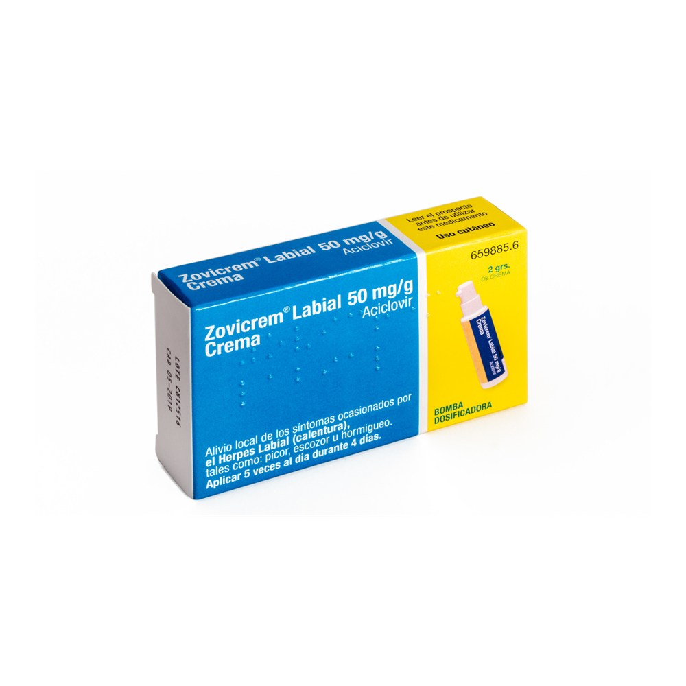 Zovicrem Labial 50 mg/g Crema 1 Tubo 2 g + Bomba Dosificadora
