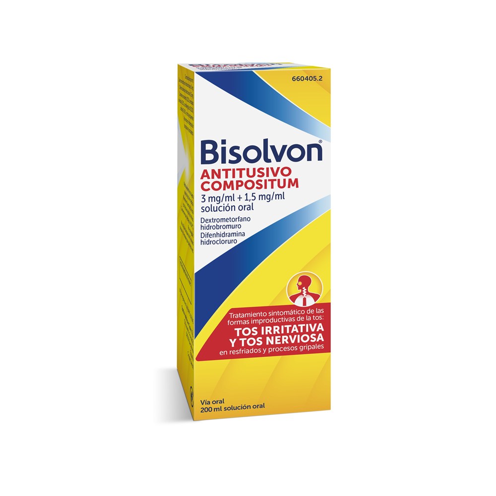 Bisolvon Antitusivo Compositum 3 mg/ml + 1,5 mg/ml Solución Oral 1 Frasco 200 ml