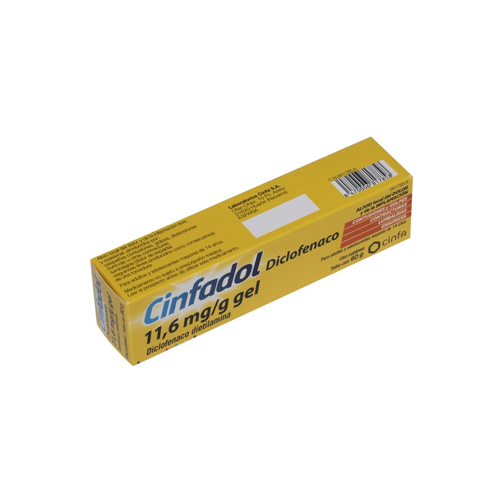 Cinfadol 11,6 mg/g Gel Cutáneo 1 Tubo 60 g