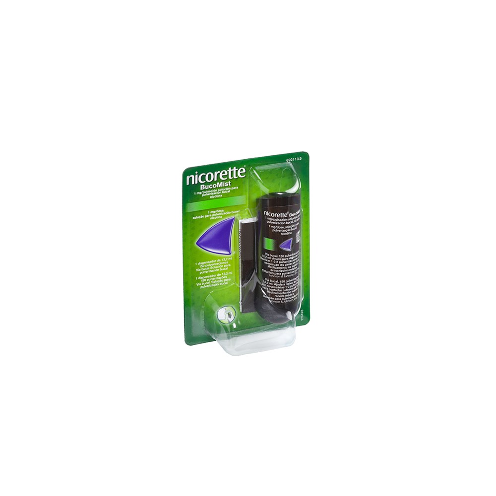 Nicorette Bucomist 1 mg/pulsacion Solución para Pulverización Bucal 1 Envase 13,2 ml (150 Dosis)