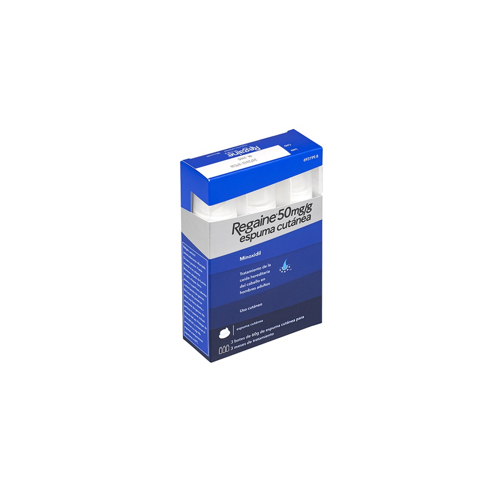Regaine 50 mg/g Espuma Cutánea 3 Tubos 60 g