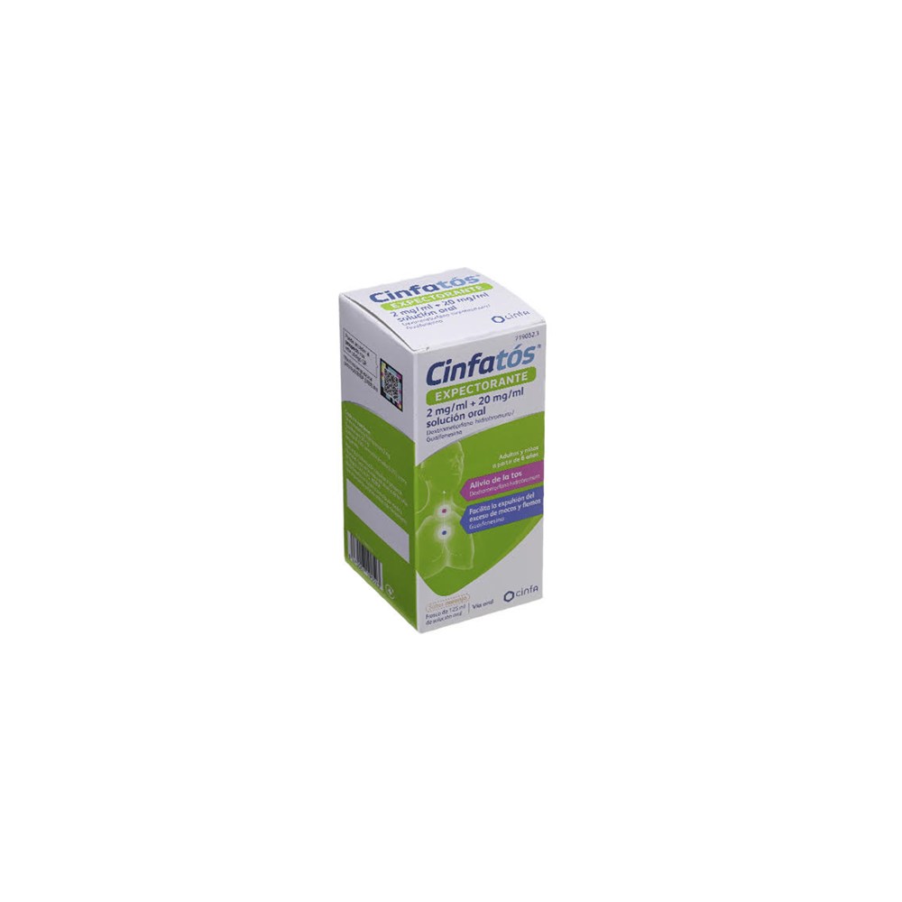 Cinfatos Expectorante 2 mg/ml + 20 mg/ml Solución Oral 1 Frasco 200 ml (PET)