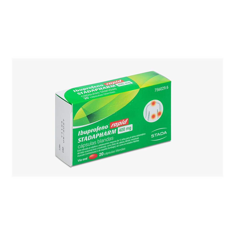 Ibuprofeno Rapid Stadapharm 400 mg 20 Cápsulas Blandas
