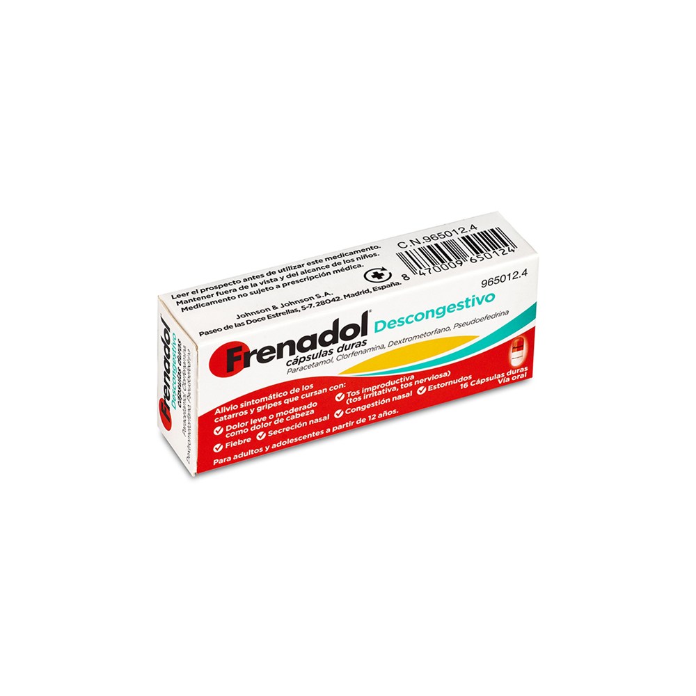 Frenadol Descongestivo 16 Cápsulas